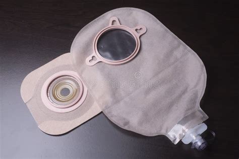 Urostomy Pouch and Wafer Which Works with a Stoma for Urine Evacuation Stock Photo - Image of ...