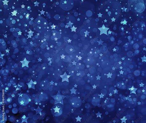 Blue And White Stars Background