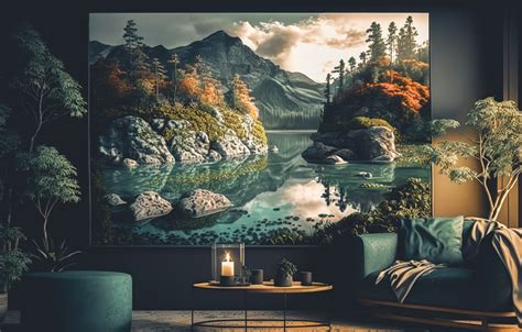 Wallpaper nature, room, interior, picture, wall, landscape, nature, room, interior, picture ...