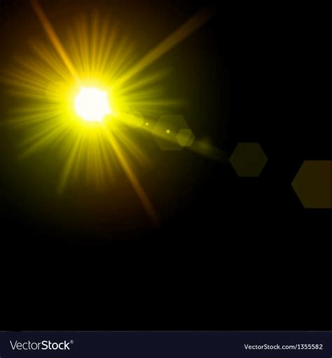 Light flare yellow effect Royalty Free Vector Image