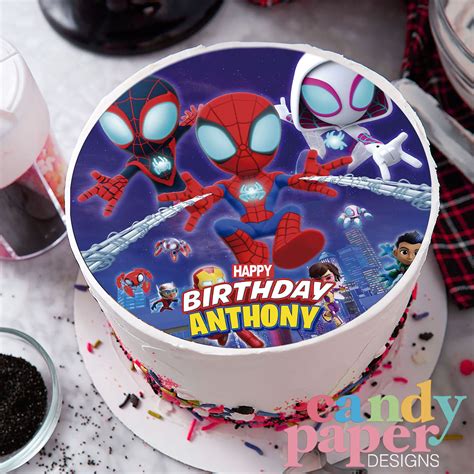 Spidey and His Amazing Friends Edible Cake Topper Spidey - Etsy Singapore