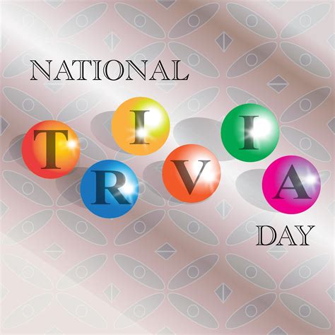 National Trivia Day sign | Background illustration, Sticker label ...