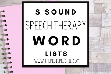 Initial S and Final S Words for Speech Therapy - The Pedi Speechie