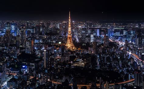 日本、東京、ランドマーク、タワー、夜、4K、HDプレビュー | 10wallpaper.com