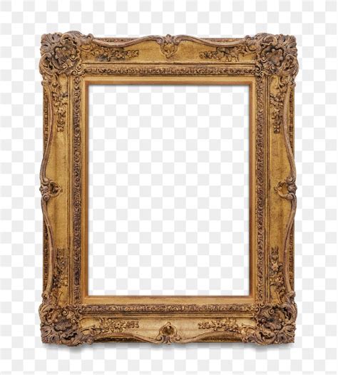 Vintage rectangle gold picture frame | Premium PNG - rawpixel