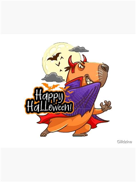 "Halloween Capybara" Poster for Sale by Gilldzine | Redbubble