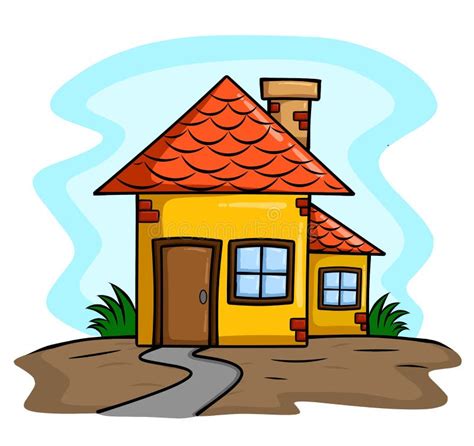 Fantasy Cute House with Front Yard Stock Vector - Illustration of cute, clip: 231612227