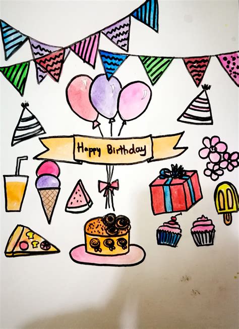 5+ Happy Birthday Drawing Ideas - BillieMozes