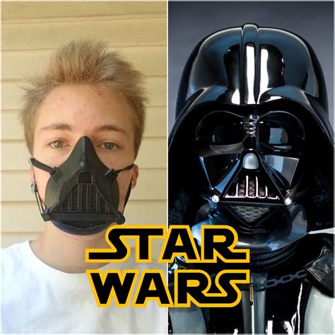 I designed and 3D printed a custom Darth Vader Covid-19 mask! : r/StarWarsCantina