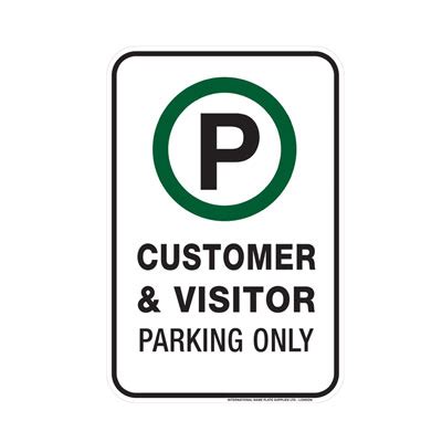 Customer & Visitor Parking Only Sign | Parking Lot Sign | INPS Graphics