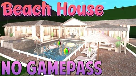 no gamepass beach mansion ♡ BLOXBURG SPEEDBUILD ♡ iiiMaggieee - YouTube ...