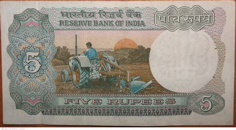 5 Rupees ND (1975) - D - Signature Manmohan Singh, Reserve Bank of ...