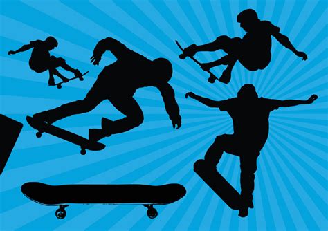 Skateboard Silhouette Vectors Vector Art & Graphics | freevector.com