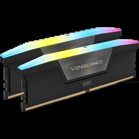 VENGEANCE® RGB 64GB (2x32GB) DDR5 DRAM 6000MHz C40 Memory Kit — Black