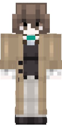 an image of a pixel art character wearing a brown coat and white shirt ...