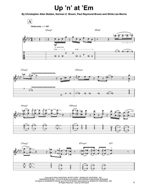 Up 'N' At 'Em by Norman Brown - Guitar Tab Play-Along - Guitar Instructor