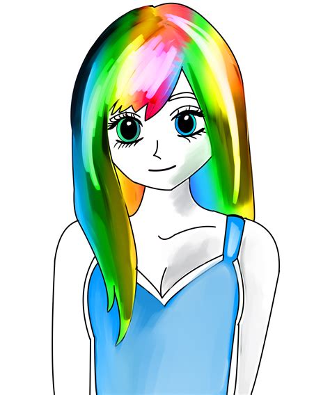 Rainbow Girl (Original Art By Kaylin) — Steemit | Rainbow girl, Rainbow, Original art