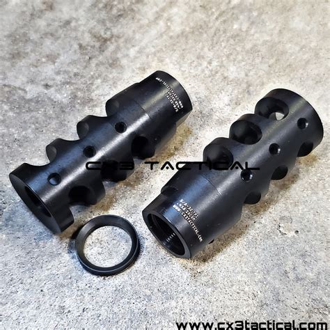 .458 Socom Muzzle Brake Compensator 5/8-32 TPI Crowned Muzzle Brake - CX3TACTICAL™