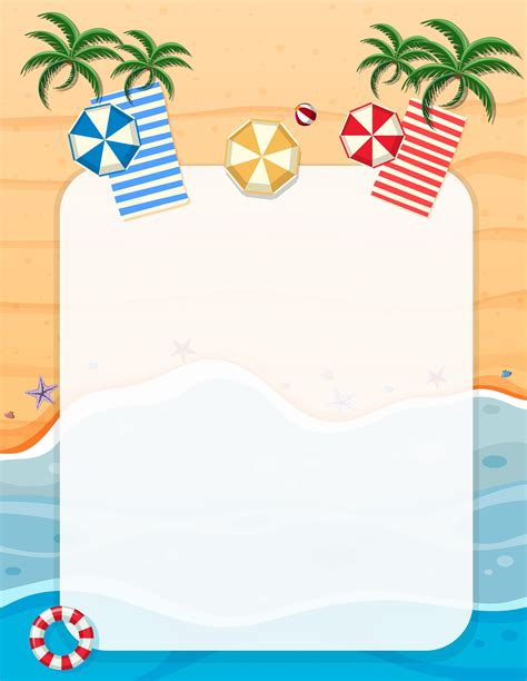 Printable Beach Borders