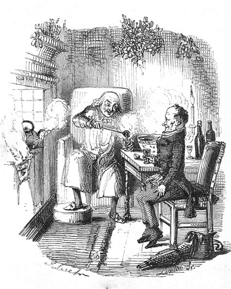 "Scrooge and Bob Cratchit," or "The Christmas Bowl" by John Leech ...