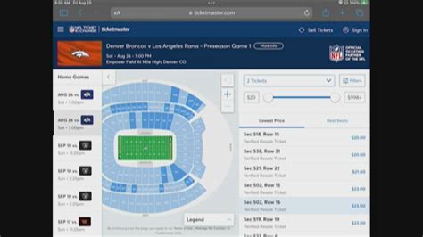 Denver Broncos preseason game tickets still available - YouTube