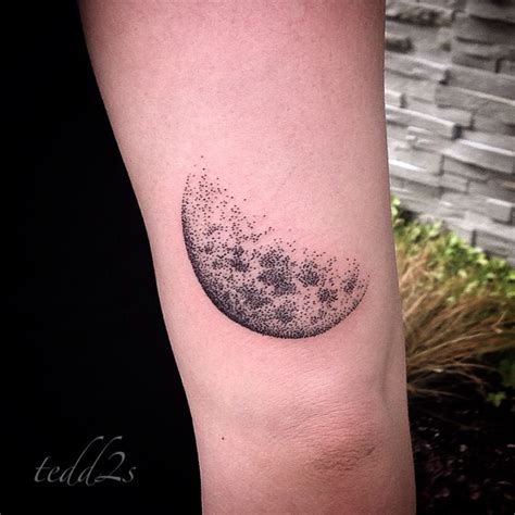 Waning crescent moon tattoo - Tattoogrid.net