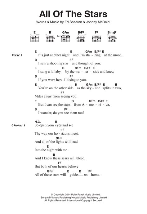 All Of The Stars by Ed Sheeran - Guitar Chords/Lyrics - Guitar Instructor