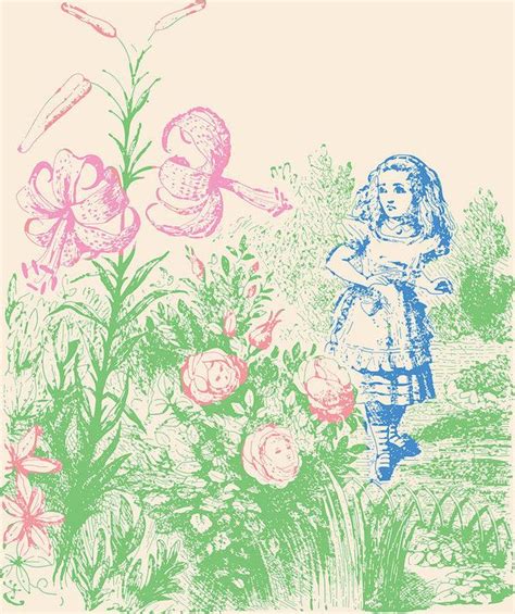 Alice in Wonderland Flowers Art Print by | Alice in wonderland flowers ...