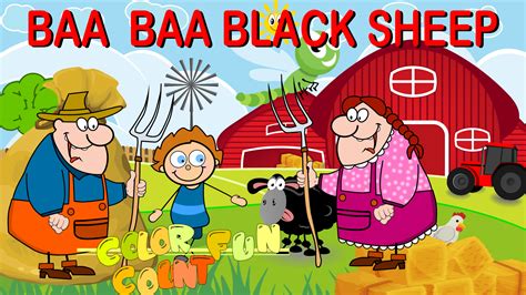 Baa Baa Black Sheep a Popular Nursery Rhymes by COLORCOUNTFUN ~ Giggles / Colorcountfun