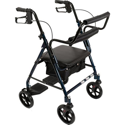 ProBasics Transport Rollator Walker With Seat and Wheels, Folding Walker And Transport Chair ...