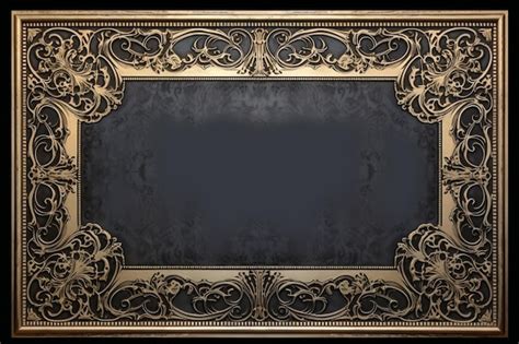 Premium AI Image | a gold frame with a black border