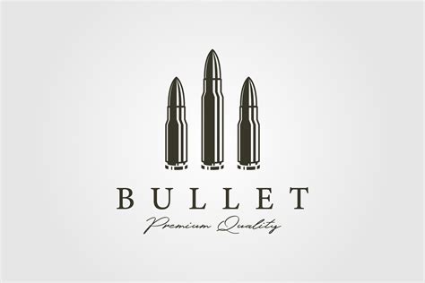 Vintage Bullets Icon Logo Vector Graphic by lawoel · Creative Fabrica