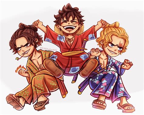 ASL brothers with their Wano outfits! : OnePiece