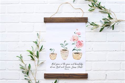 Grow in Grace Bible Verse Printable Bible Verse Wall Art - Etsy