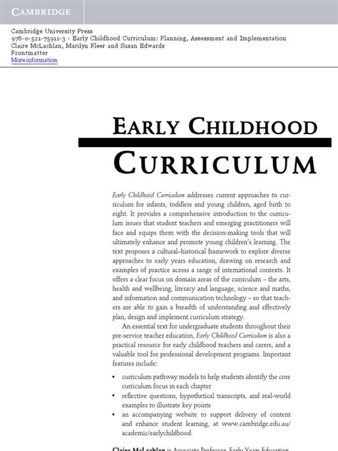 Early Childhood Curriculum | Curriculum | Early Childhood Education