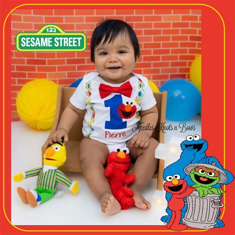 Boys Elmo 1st Birthday Outfit & Cake Smash Outfit – Needles Knots n Bows