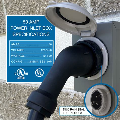 50 Amp Power Inlet Boxes With SS2-50 / CS6375 | Conntek 80SS2 Series