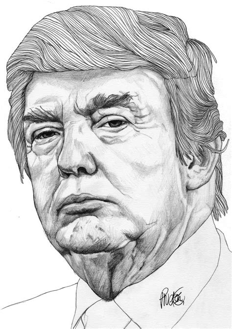 Donald Trump Drawing by Paul Nelson-Esch | Saatchi Art