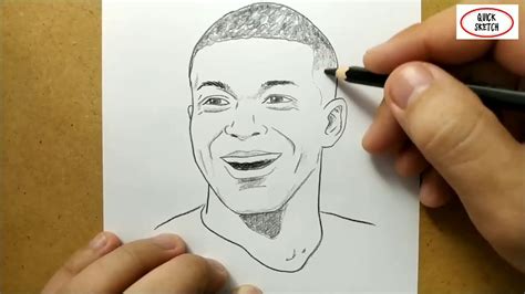 VERY EASY, how to draw kylian mbappe / quick sketch - YouTube