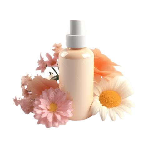 Skin Care Products Flower Illustration, Skin Care Products, Lotion ...