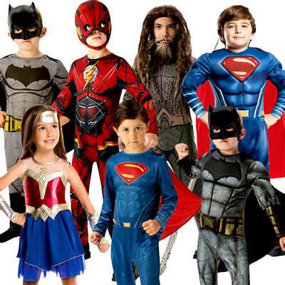 Justice League Kids Fancy Dress Comic Book Day Week Superhero Childrens Costumes | eBay