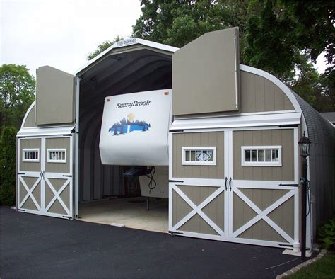 Metal RV Garages: Prefab Steel Motorhome Garage Kits | Prefab garage ...