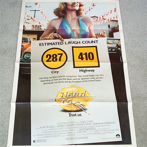 Original USED CARS Movie Poster 1-sheet, 1980, Folded Excellent Condition, Kurt Russell, Gerrit ...