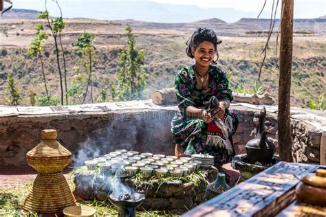 Lalibela, Ethiopia - Feb 13, 2020: Young Woman in Traditional Clothing ...