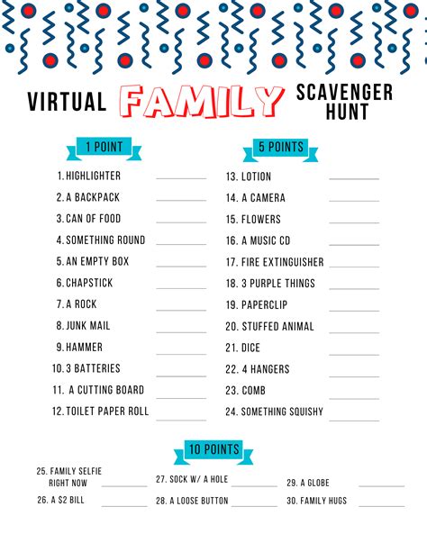 2020 Virtual Scavenger Hunt For Families and One For The Kids too