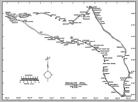 [Photo] 1959 chart of Kwajalein Atoll, Marshall Islands. | World War II ...