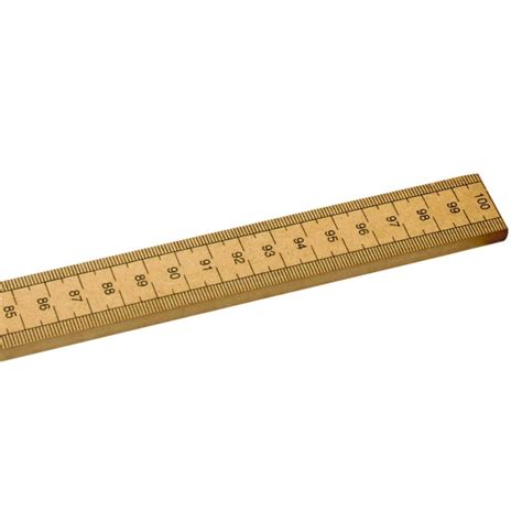 1 Metre Wooden Ruler Vertical reading cm both sides