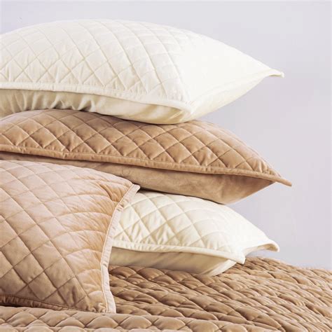 Velvet Quilted Pillow Sham - Standard/King (PAIR) | Quilted pillow ...