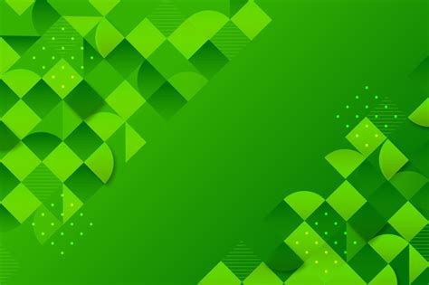 Premium Vector | Background with different green shapes