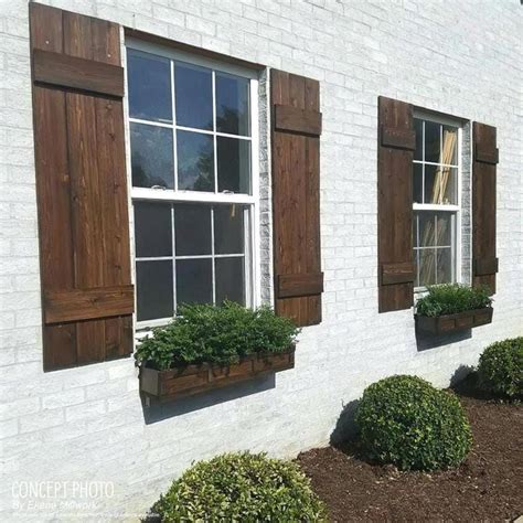 diy farmhouse exterior shutters - Ursula Roberge